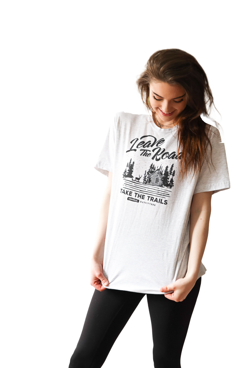 girl looking down at a screen printed t-shirt